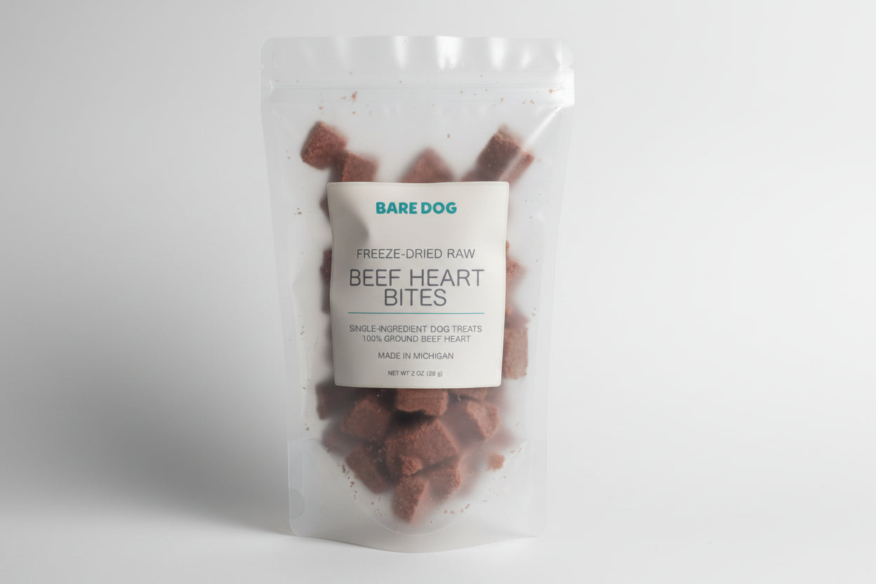 Beef Heart Bites- Freeze Dried RAW Dog Treats