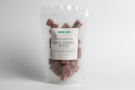 Beef Heart Bites- Freeze Dried RAW Dog Treats
